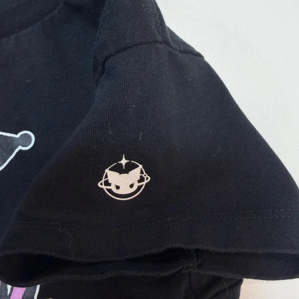 Kuromi Sanrio Graphic T-Shirt Tee Uniglo Girls Kids Black‎ Size 5 6